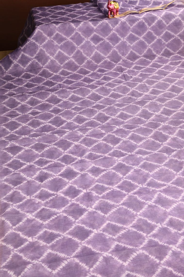 Heather Purple Linen Saree with Without Zari Zari Pathik Motifs view 2