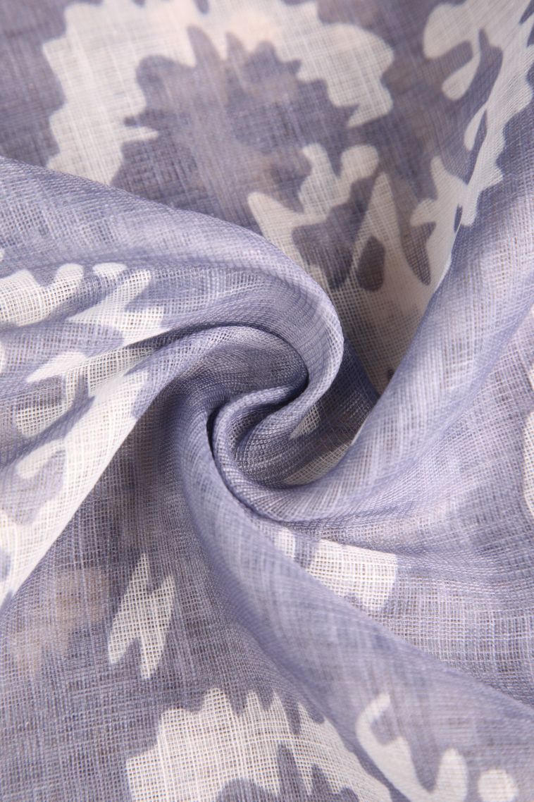 Smoke White Linen Saree with Without Zari Zari Pathik Motifs view 4