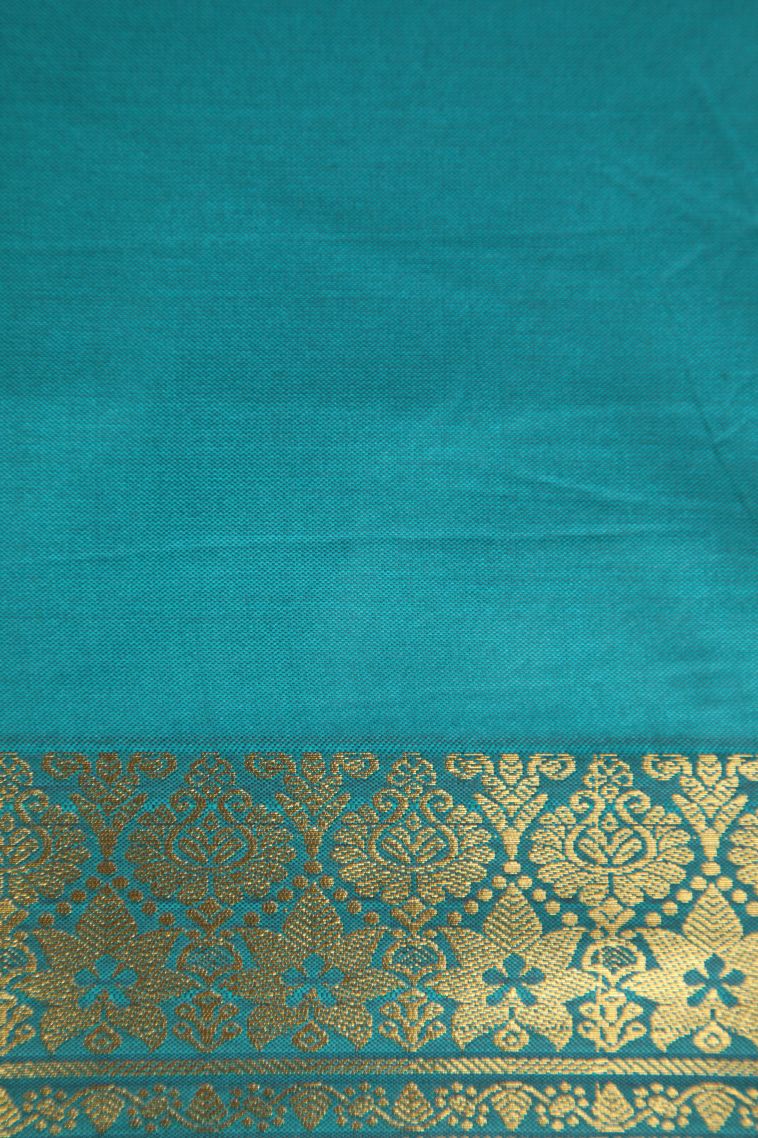 Mahome Red Apoorva Silk Sarees with Gold Zari Plain view 3