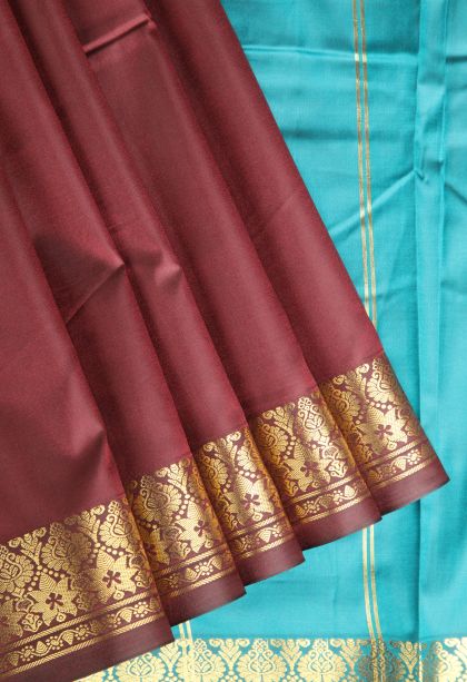 Mahome Red Apoorva Silk Sarees with Gold Zari Plain