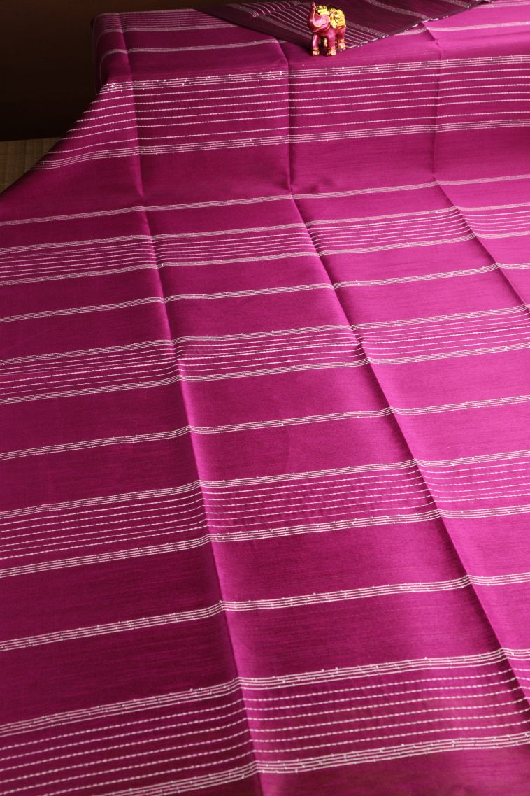 Parmesean Yellow Jute Sarees with Thread Zari Thred Weaving view 2