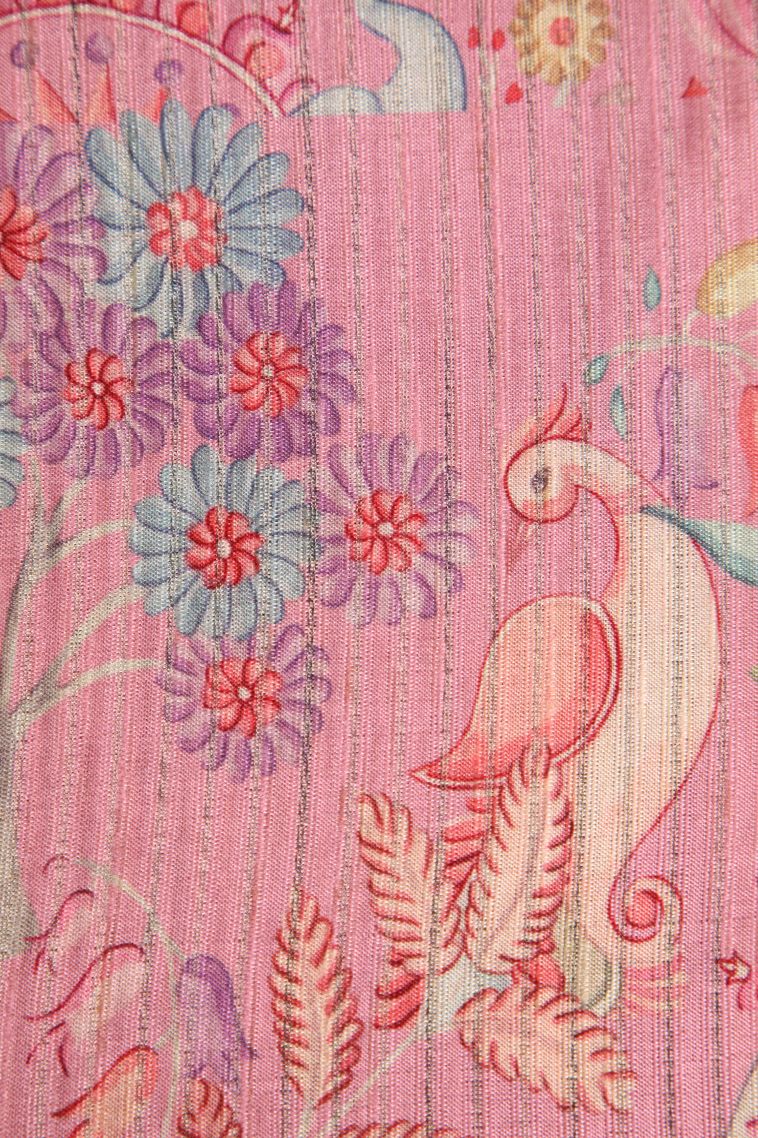 Cream White Semi Tussar Silk with Without Zari Zari Floral Patterns view 3