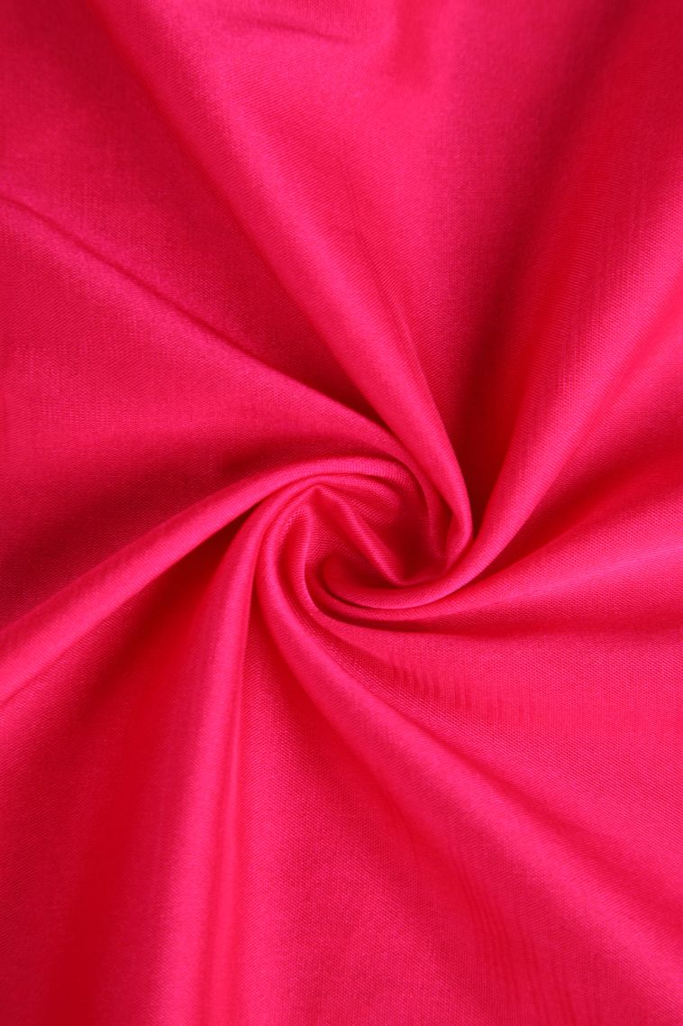 Strawberry Pink Fancy Saree with Gold Zari Plain view 4