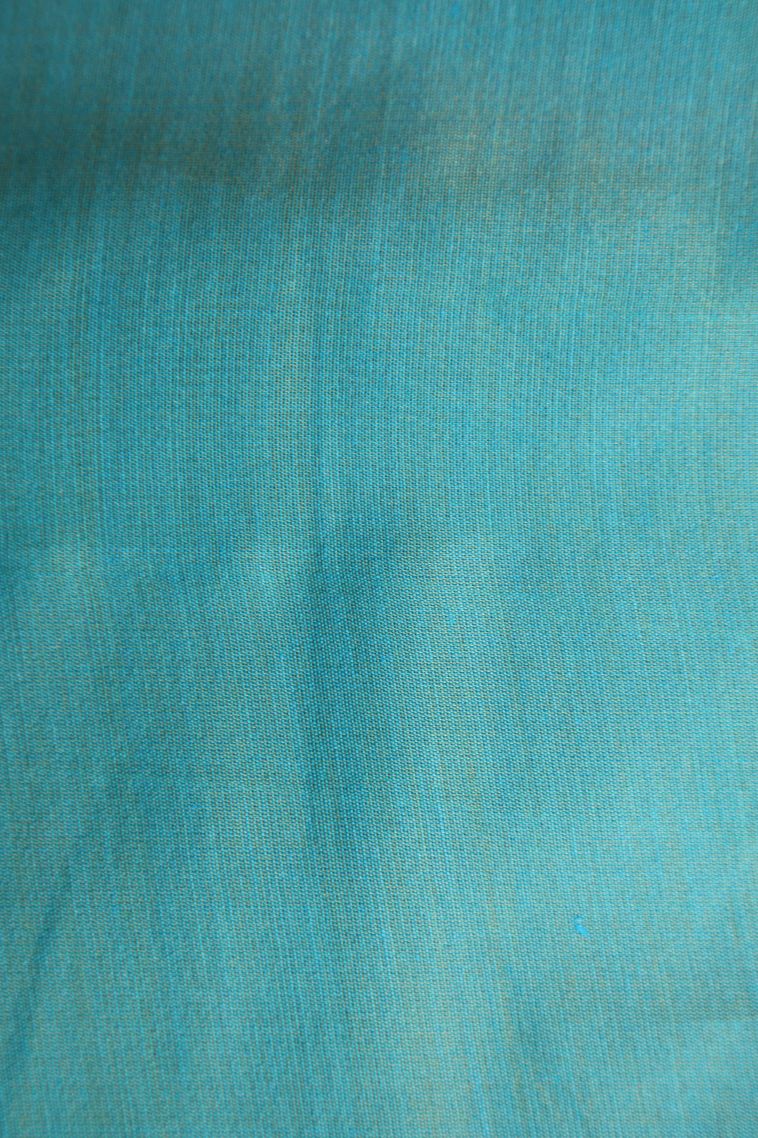 Sky Blue Silk Cotton Sarees with Silver Zari Geometric Shapes view 3