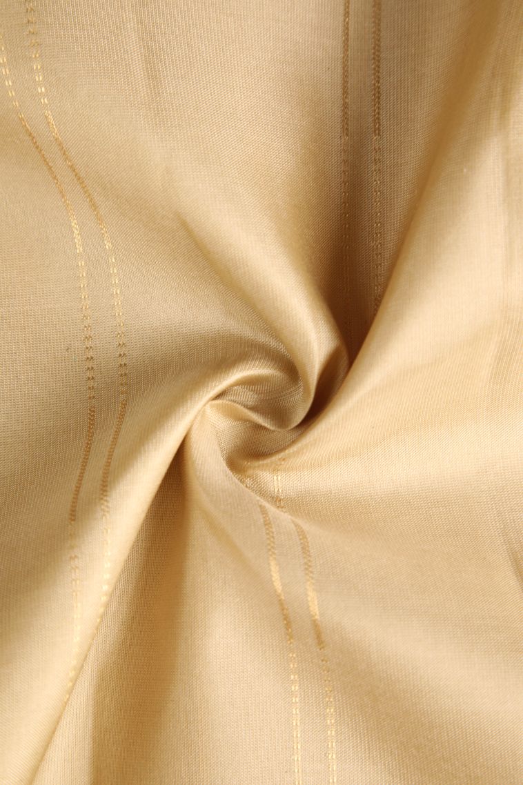 Cookie Yellow Soft Silk Saree with Gold Zari Straipes And Puttas view 4