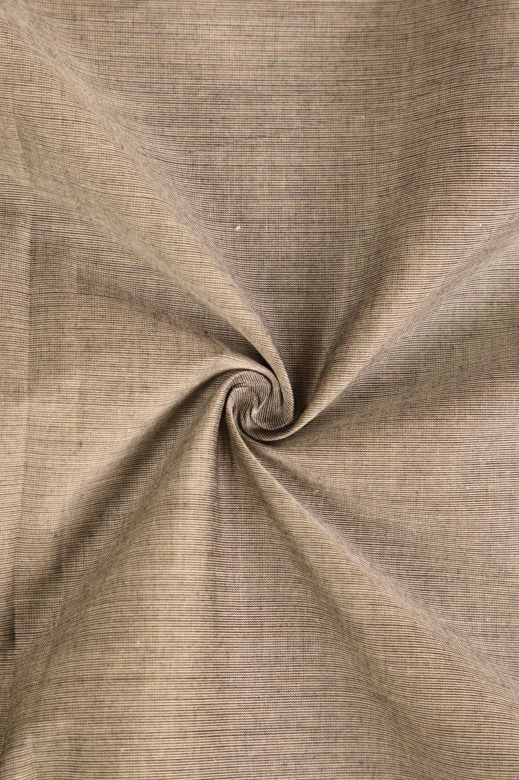 Gray Black Chettinad Cotton Sarees with Gold Zari Plain With Border view 4