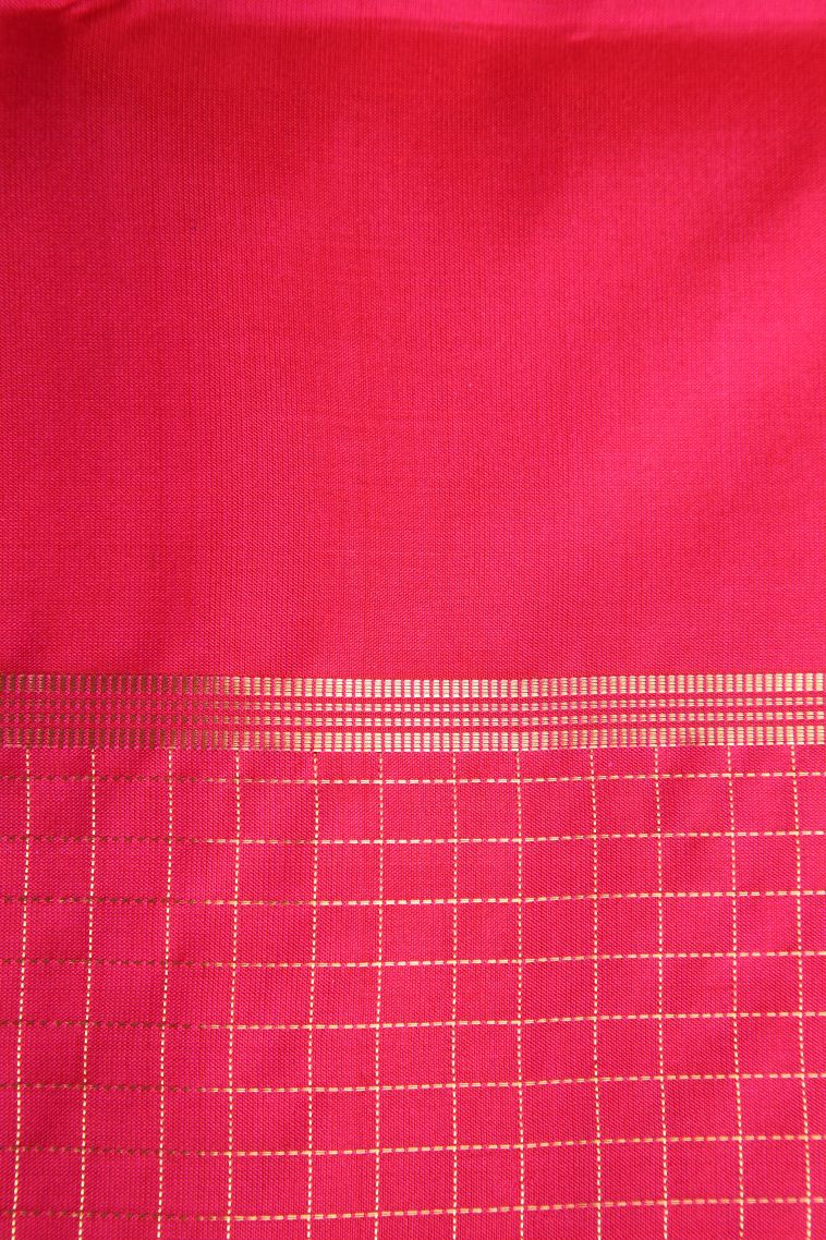 Pine Green Soft Silk Saree with Gold Zari Mango Puttas view 3