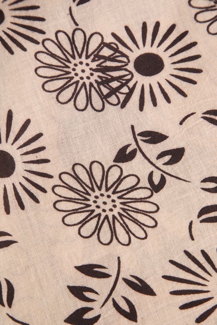 Penny Brown Kalamkari with Without Zari Zari Birds Mottif view 3
