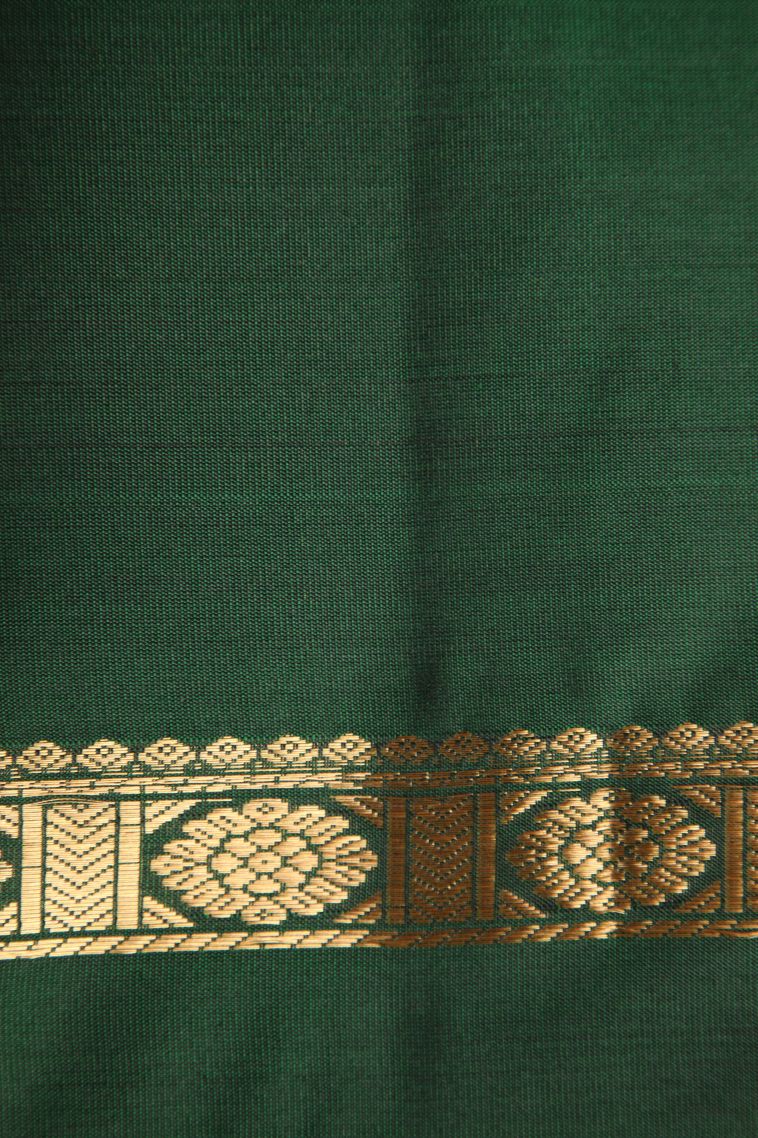 Strawberry Pink Soft Silk Saree with Gold Zari Buttis (small Dots Or Motifs) view 3