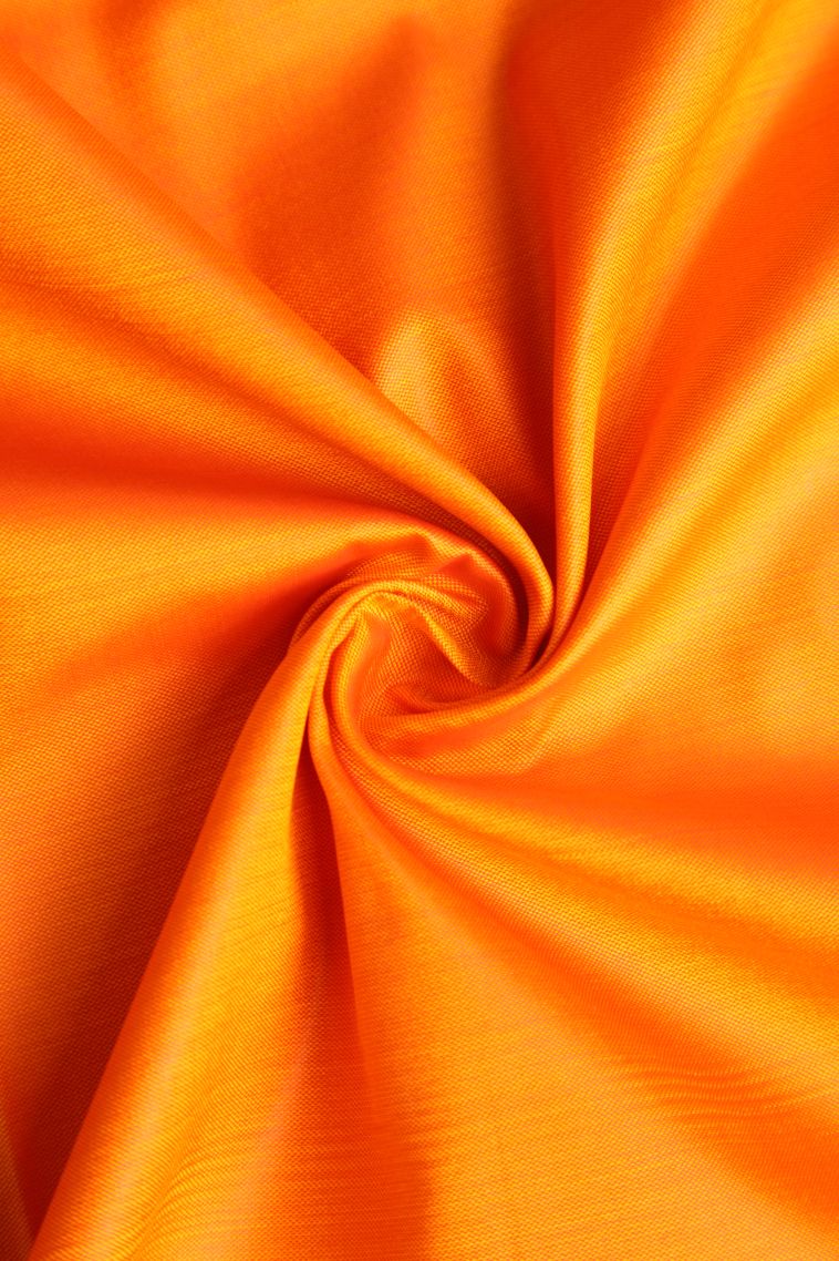Candy Orange Apoorva Silk Sarees with Gold Zari Plain view 4