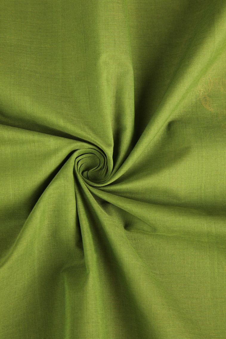 Pear Green Pure Handloom Kovai Cotton with Without Zari Zari Floral Patterns view 4