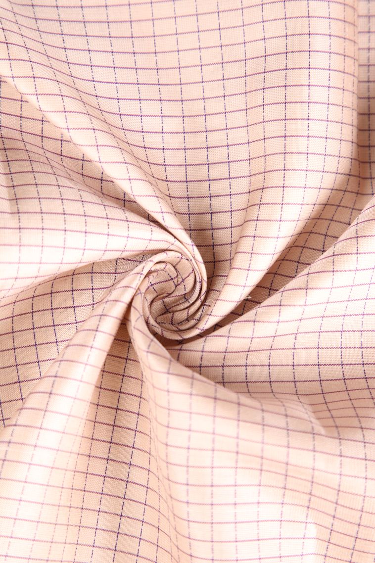 Rice White Soft Silk Saree with Thread Zari Checked  Threap view 4
