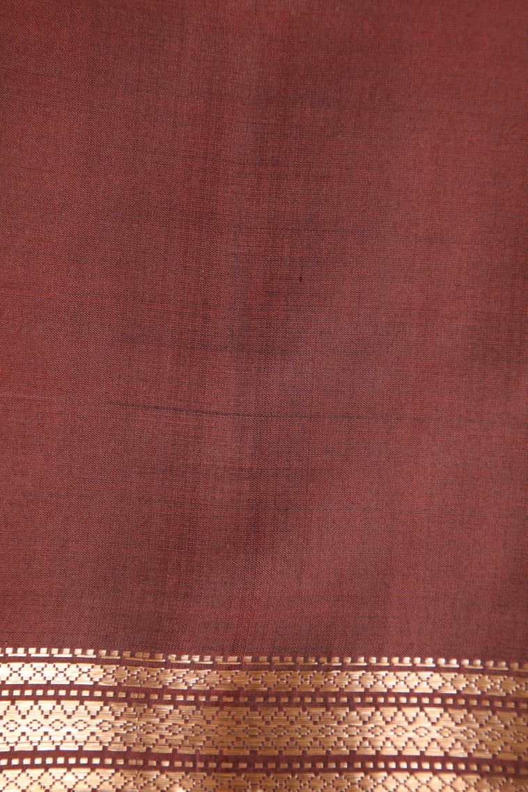 Strawberry Pink Soft Silk Saree with Gold Zari Animal  Mottif view 3