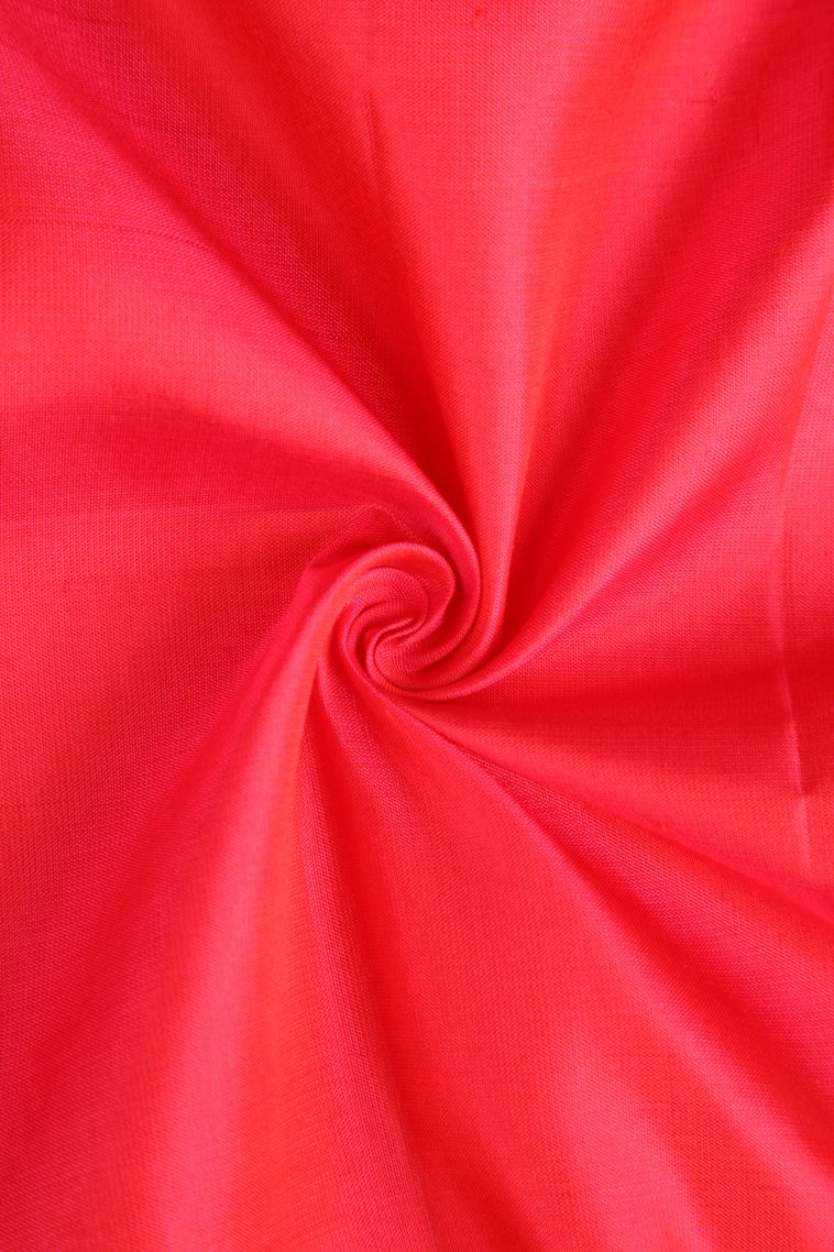 Strawberry Pink Soft Silk Saree with Gold Zari Animal  Mottif view 4