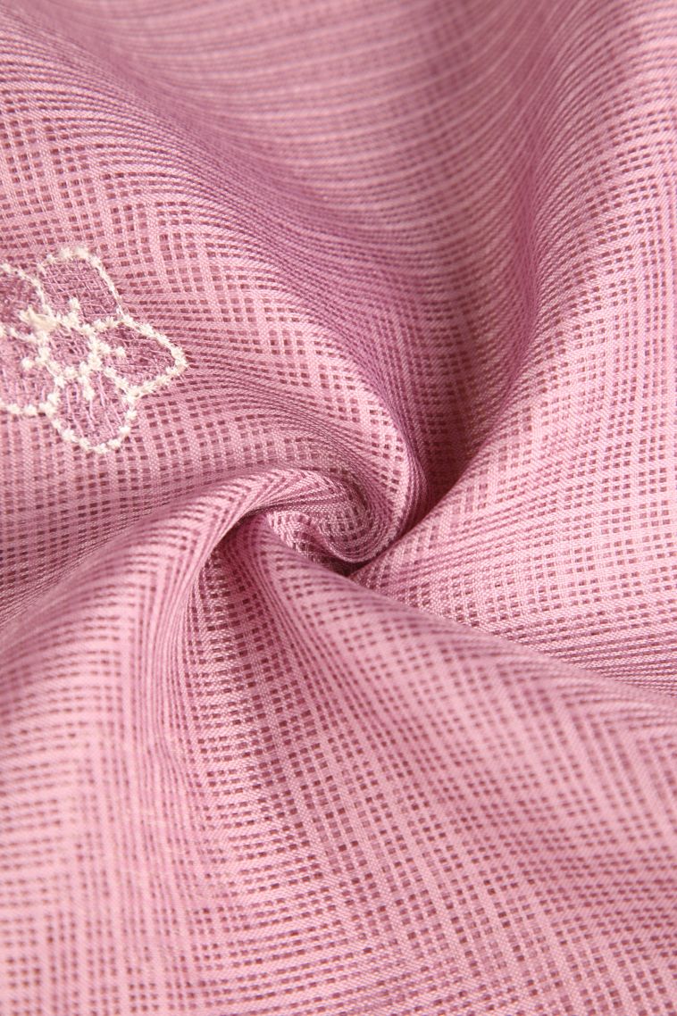 Lemonade Pink Manipuri Cotton Sarees with Without Zari Zari Embroidary view 4
