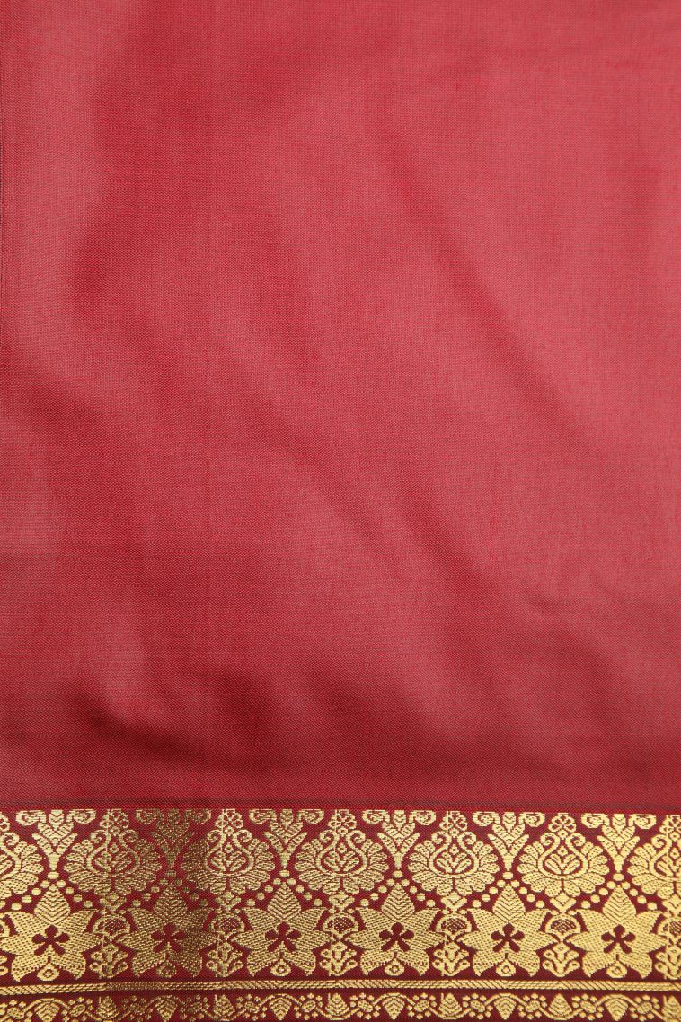 Sapphire Blue Apoorva Silk Sarees with Gold Zari Plain view 3