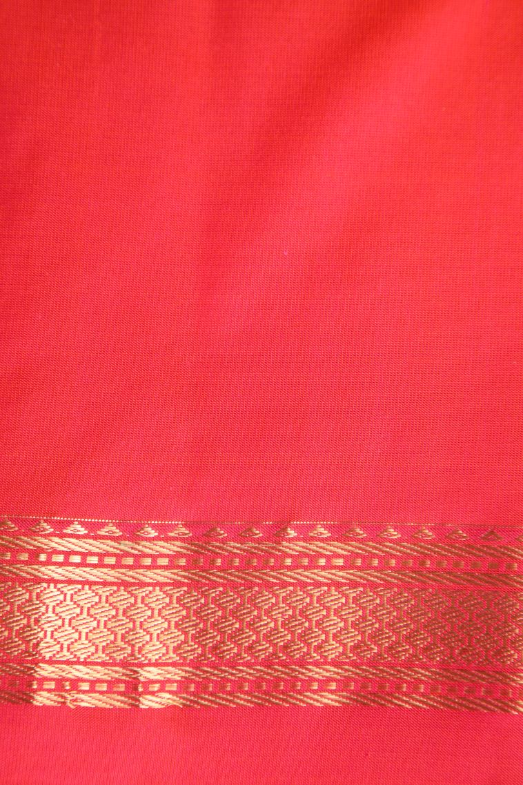 Vanilla Custard Yellow Soft Silk Saree with Gold Zari Peacock Motifs view 3