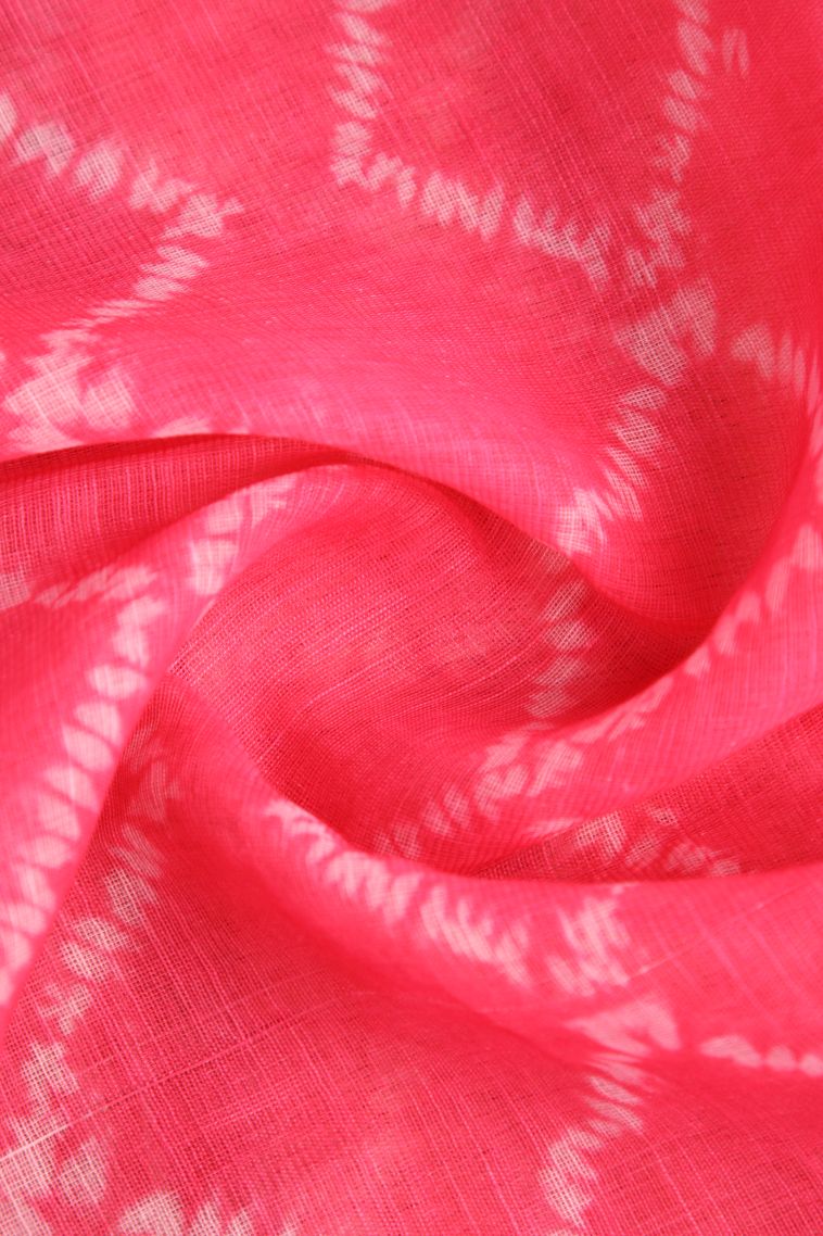 Punch Pink Linen Saree with Without Zari Zari Pathik Motifs view 4