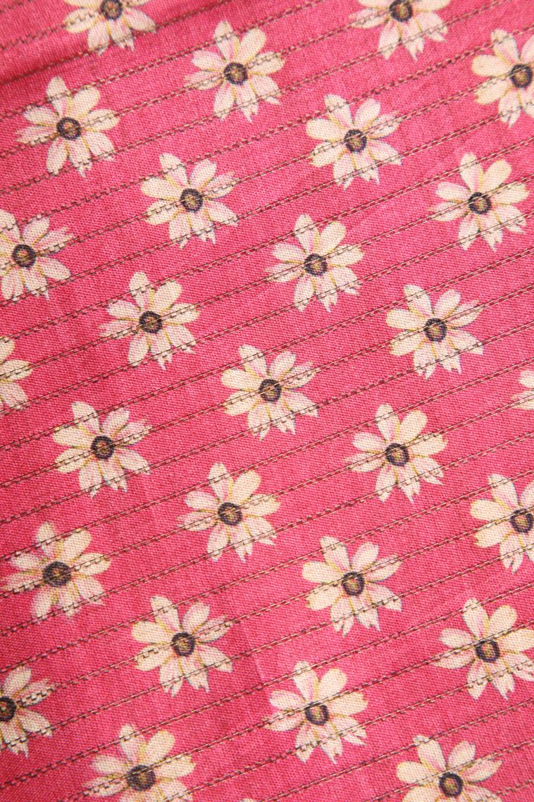 Fern Green Semi Tussar Silk with Gold Zari Floral Patterns view 3