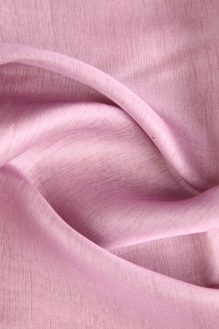 Blush Pink Jute Sarees with Silver Zari Plain view 4