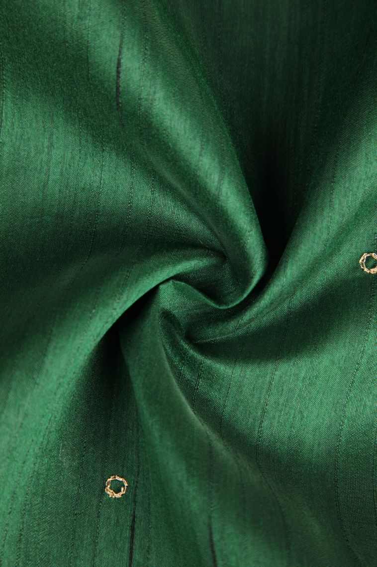 Basil Green Semi Tussar Silk with Without Zari Zari Embroidary view 4