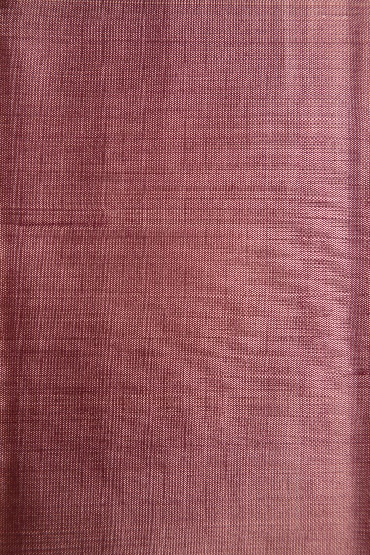 Blush Red Soft Silk Saree with Gold Zari Floral Puttas view 3