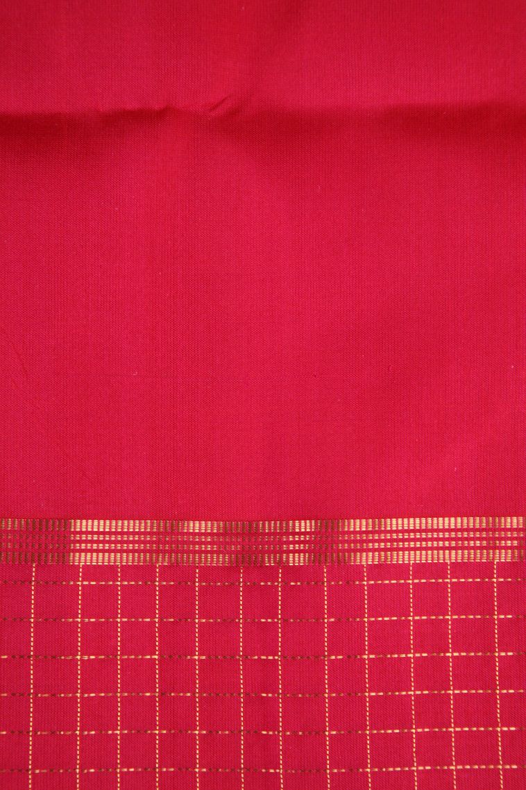 Merigold Orange Soft Silk Saree with Gold Zari Mango Puttas view 3