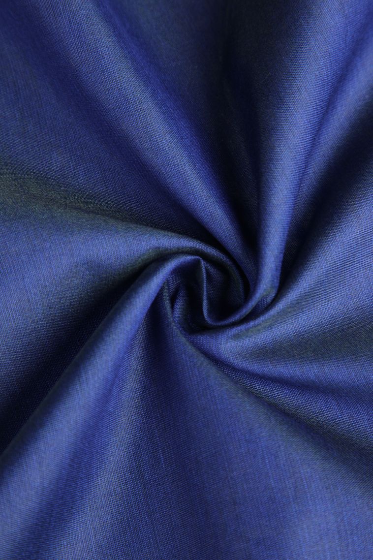 Daffane Blue Silk Cotton Sarees with Copper Zari Geometric Shapes view 4