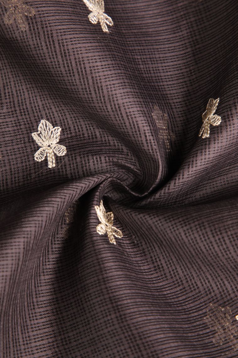 Penny Brown Manipuri Cotton Sarees with Without Zari Zari Floral Puttas view 4