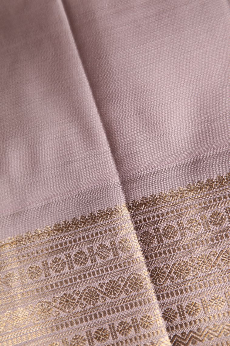 Candy Red Kanchipuram Silk Sarees with Gold Zari Floral Puttas view 3