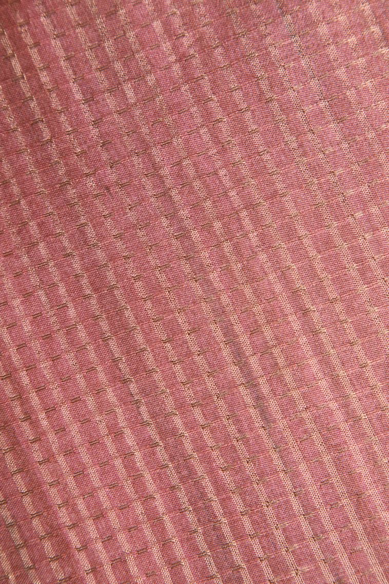 Linen White Semi Tussar Silk with Gold Zari Floral Patterns view 3