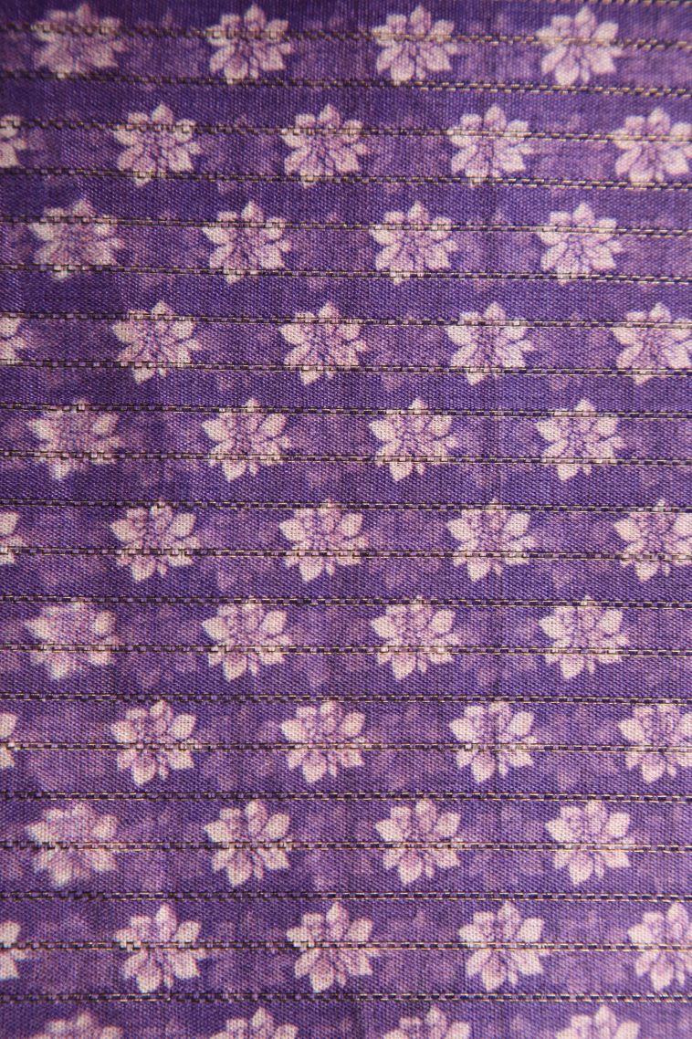 Seafoam Green Semi Tussar Silk with Gold Zari Floral Patterns view 3