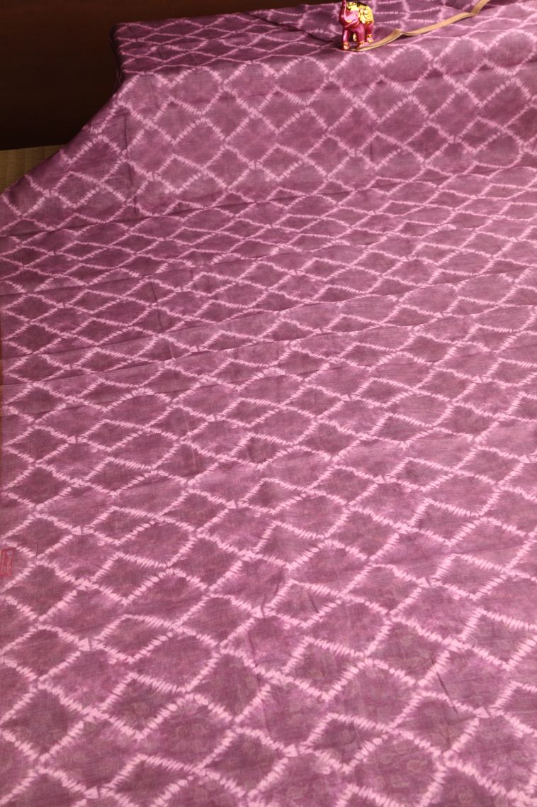 Rosewood Pink Linen Saree with Without Zari Zari Pathik Motifs view 2