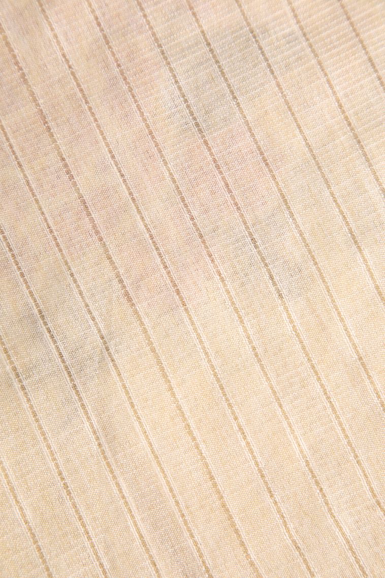 Cream White Semi Tussar Silk with Gold Zari Floral Patterns view 3