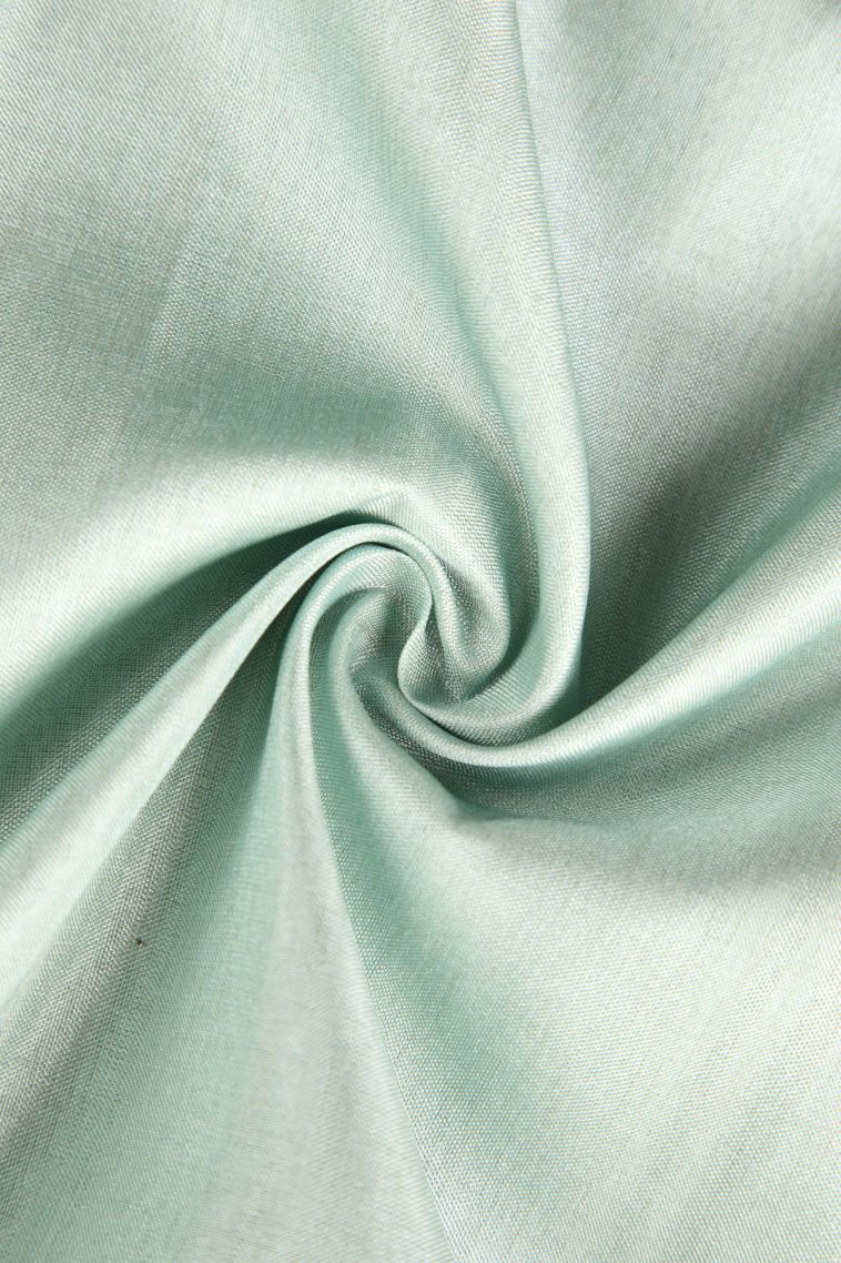 Pistachio Green Semi Tussar Silk with Without Zari Zari Floral Patterns view 4