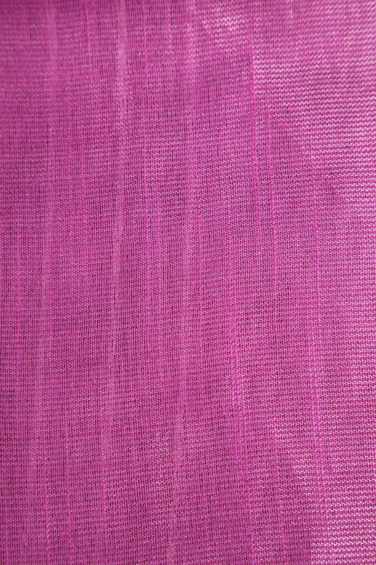 Bubblegum Pink Jute Sarees with Silver Zari Plain view 3