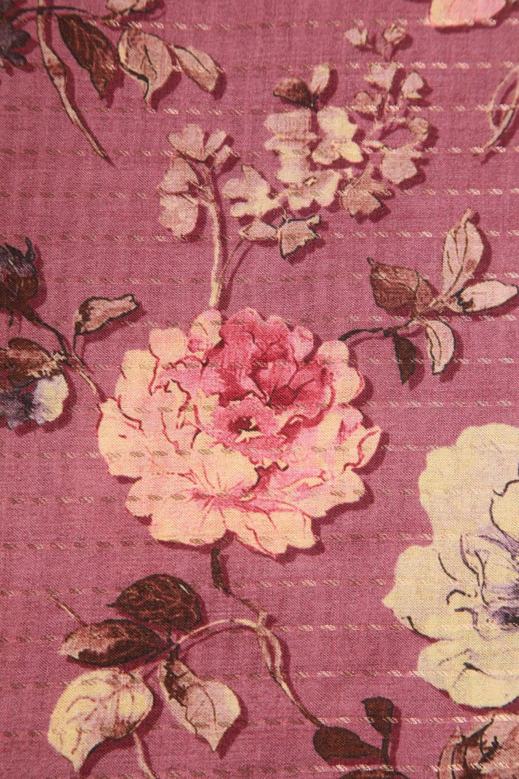Rouge Pink Semi Tussar Silk Gold Zari with Zari Puttas view 3