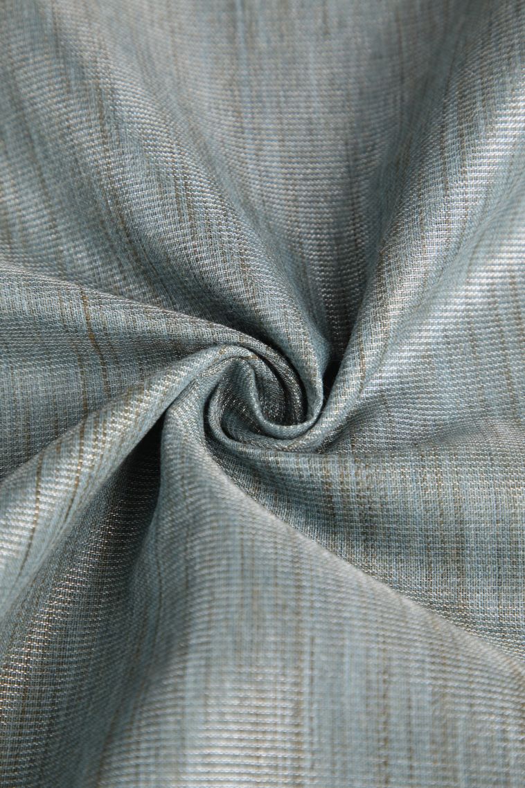Pistachio Green Jute Sarees with Silver Zari Plain view 4