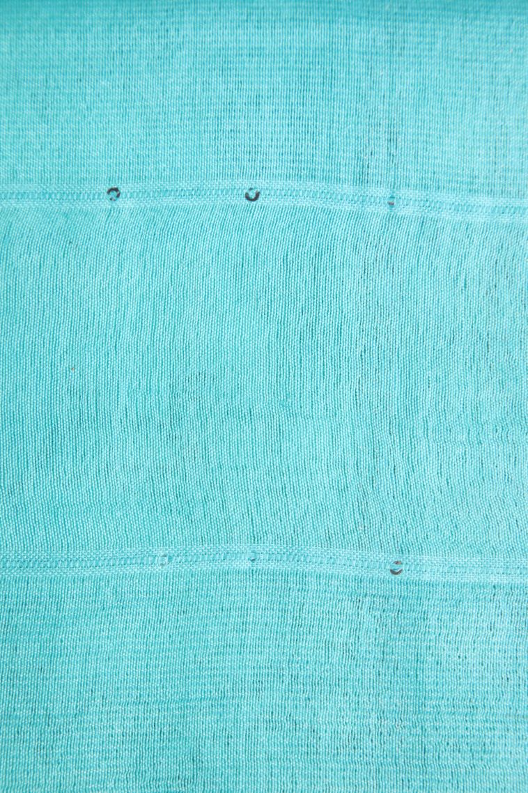 Arctic Blue Linen Saree with Without Zari Zari Stripes view 3