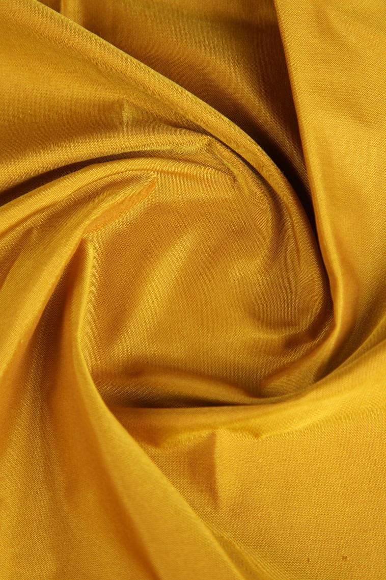 Briht Yellow Arani Silk Sarees Gold Zari with Plain view 4