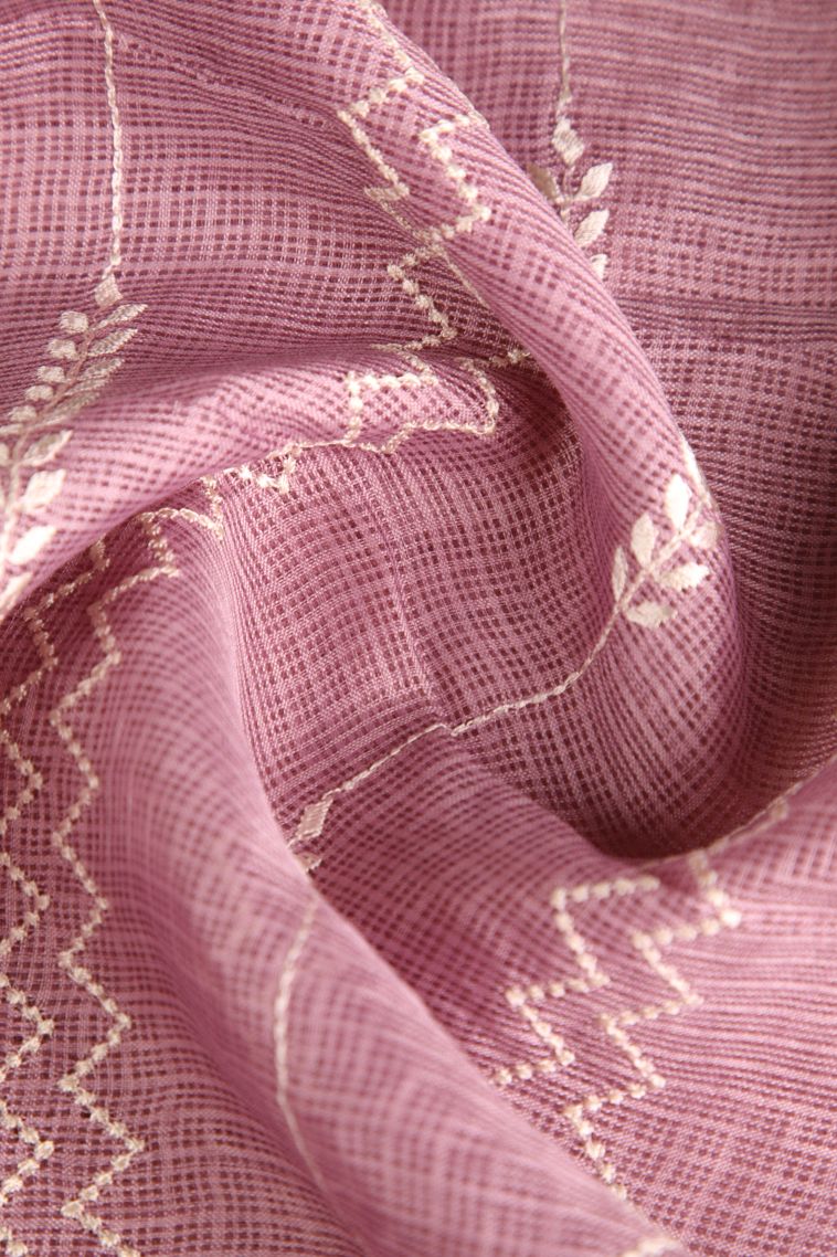 Lemonade Pink Manipuri Cotton Sarees Without Zari with Geometric Shapes view 4