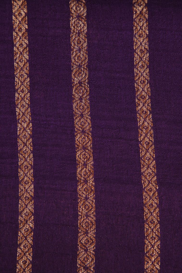 Viola Purple Banaras Sarees Antic Zari with Floral Puttas view 3