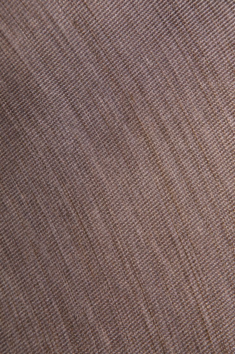 Caramel Brown Jute Sarees with Silver Zari Plain view 3