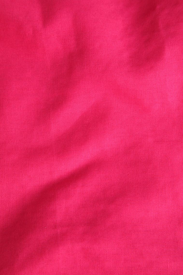 Punch Pink Manipuri Cotton Sarees Without Zari with Floral Puttas view 3