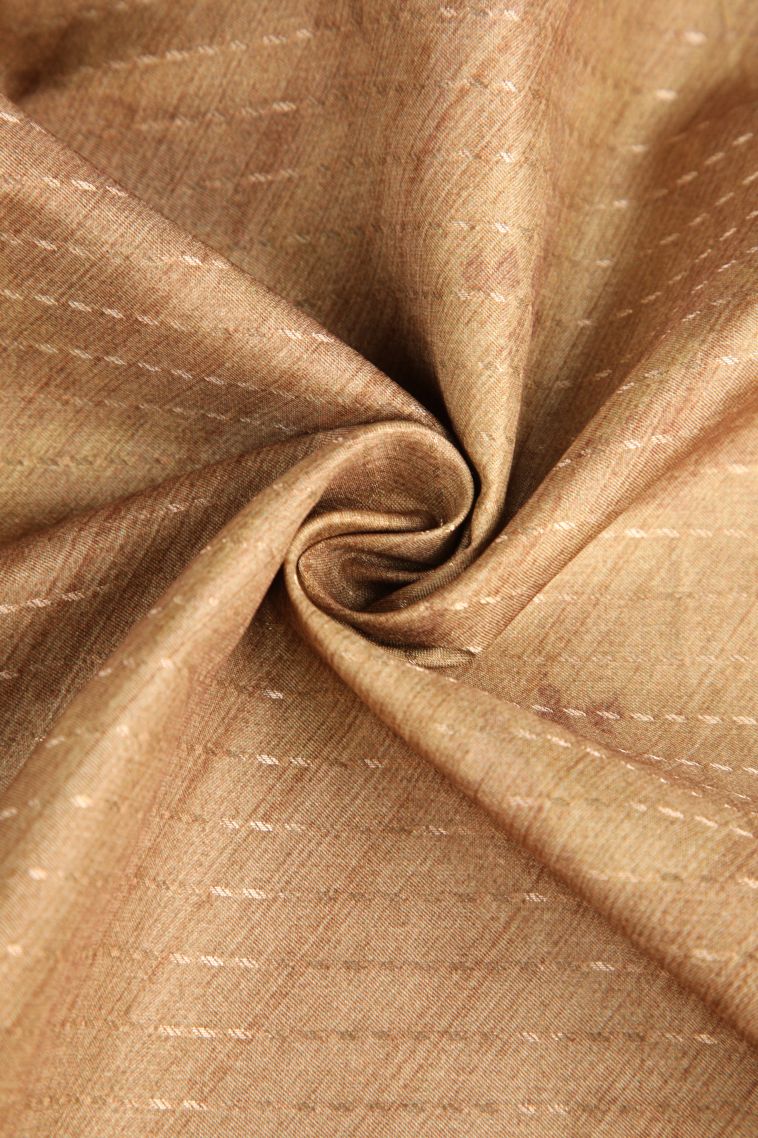 Sandcastle Yellow Semi Tussar Silk Gold Zari with Zari Puttas view 4