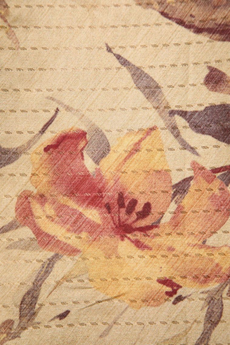 Sandcastle Yellow Semi Tussar Silk Gold Zari with Zari Puttas view 3