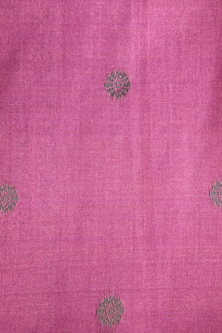 Ballet Pink Semi Tussar Silk with Antic Zari Tree Mottif view 3