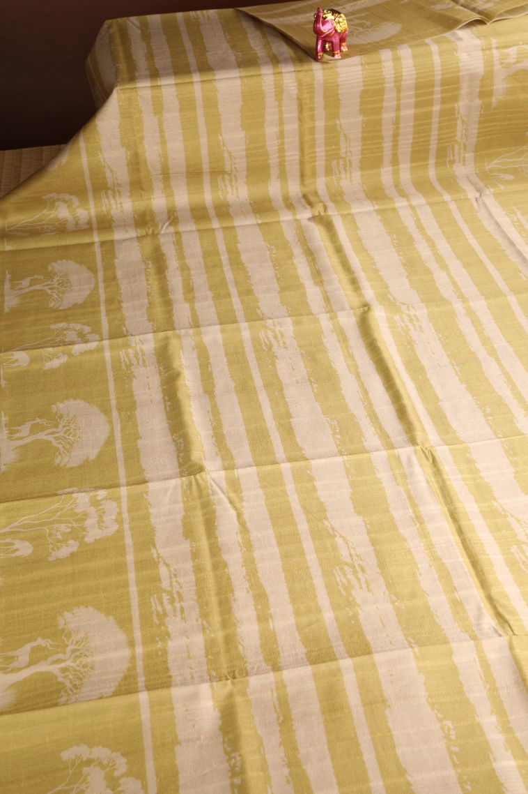 Shortbread Yellow Jute Sarees with Without Zari Zari Pathik Motifs view 2