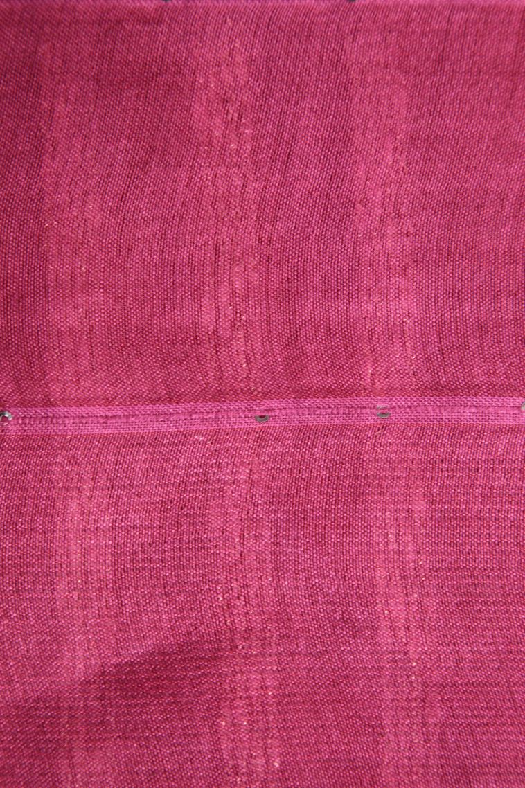 Punch Pink Linen Saree with Without Zari Zari Stripes view 3