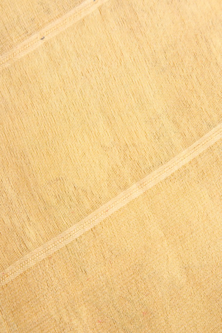 Macaroon Yellow Linen Saree with Without Zari Zari Stripes view 3